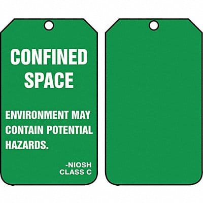 Safety Tag 5 3/4in H 3 1/4in W PK25 Safety Tag 5 3/4in H 3 1/4in W PK25