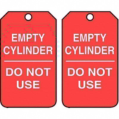 Sfty Tag 5 3/4in H 3 1/4in W Plstc PK25