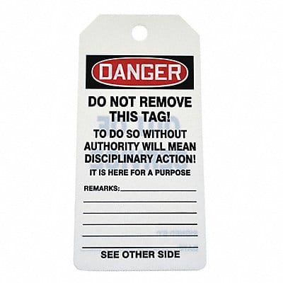 Danger Tag By The Roll 6 1/4in H PK100