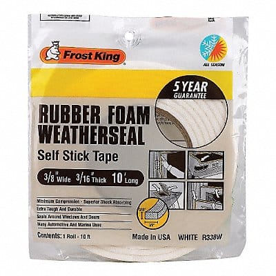 H3681 Sponge Rubber Foam Tape 3/8In.x10 ft.