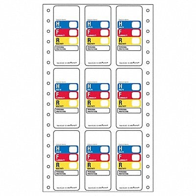 Hazcom Label 1-1/4 H 2-7/8 W PK500