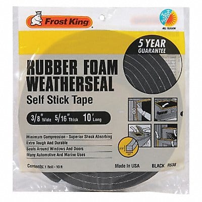H3682 Spnge Rubber Foam Tape 3/8Inx10 ft 8 mil
