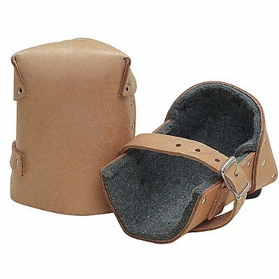 Knee Pads Leather/Felt Tan PR