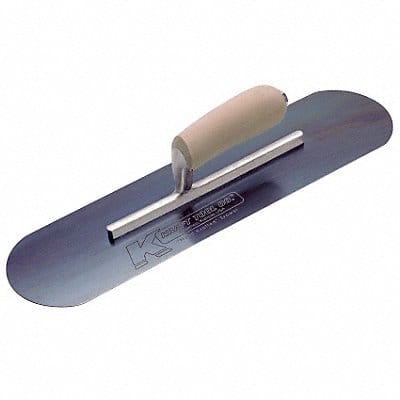 Pool Trowel Round 5 x 18 in Blue Steel
