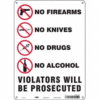 Safety Sign 14 in x 10 in Aluminum