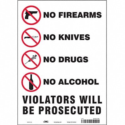 Safety Sign 14 in x 10 in Vinyl