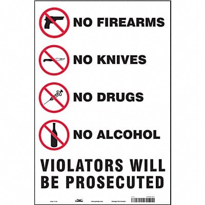 Safety Sign 18 in x 12 in Vinyl