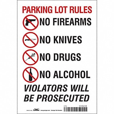 Safety Sign 10 in x 7 in Vinyl