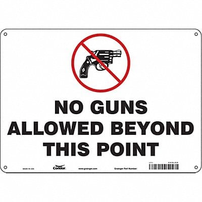 Safety Sign 10 in x 14 in Aluminum