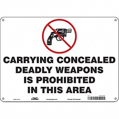 Safety Sign 10 in x 14 in Aluminum