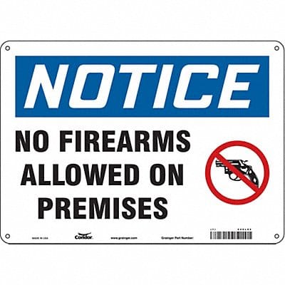 Safety Sign 10 in x 14 in Aluminum