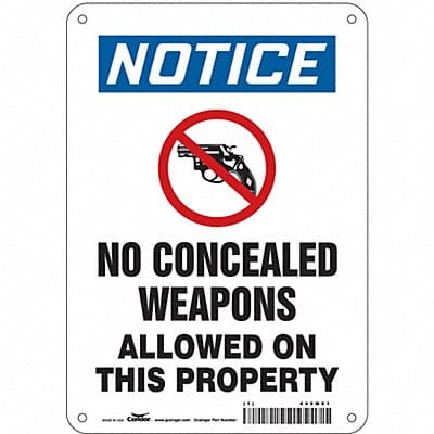 Safety Sign 10 in x 7 in Polyethylene