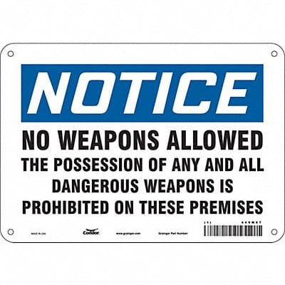 Safety Sign 7 in x 10 in Polyethylene