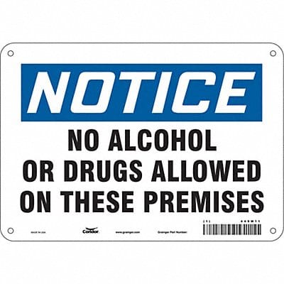Safety Sign 7 in x 10 in Aluminum