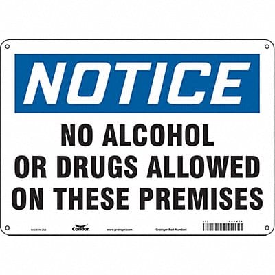 Safety Sign 10 in x 14 in Polyethylene