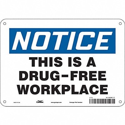 Safety Sign 7 in x 10 in Aluminum