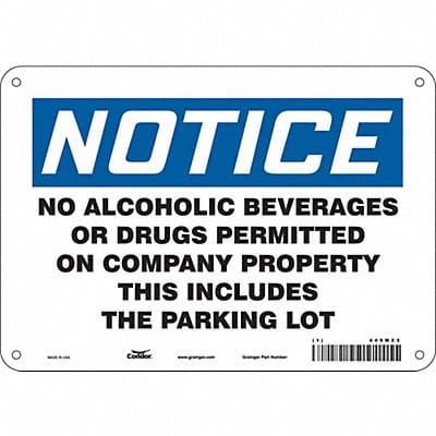 Safety Sign 7 in x 10 in Aluminum
