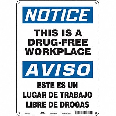 Safety Sign 14 in x 10 in Polyethylene