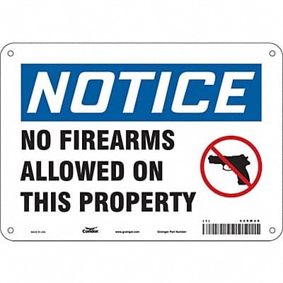 Safety Sign 7 in x 10 in Aluminum