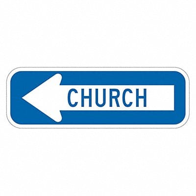 Church Traffic Sign 6 x 18