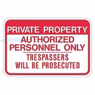 Warning Sign 18 in Aluminum