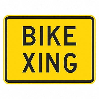 Bicycle Crossing Traffic Sign 18 x 24