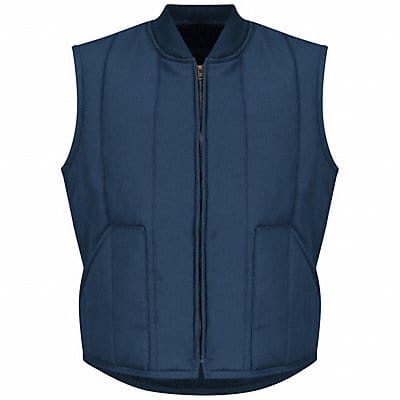 Mens Navy Quilted Vest Patch Pocket