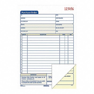 Purchase Order Sttmnt 5-9/16 x 8-7/16