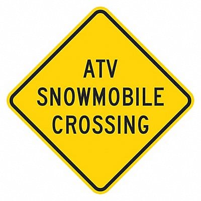 ATV Snowmobile Crossing Sign 18 x 18