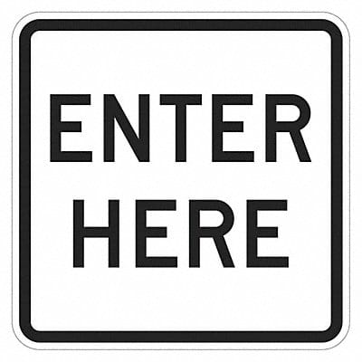 Enter Sign For Parking Lots 18 x 18