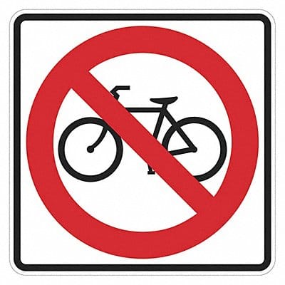 No Bicycles Traffic Sign 18 x 18