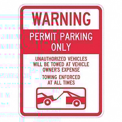 Permit Parking Sign 24 x 18