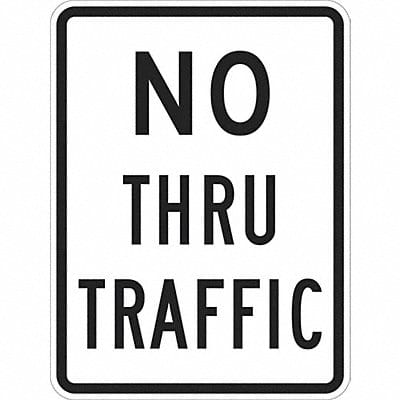 No Thru Traffic Traffic Sign 24 x 18