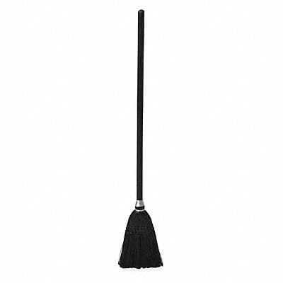 Lobby Broom w/Wood Handle Black