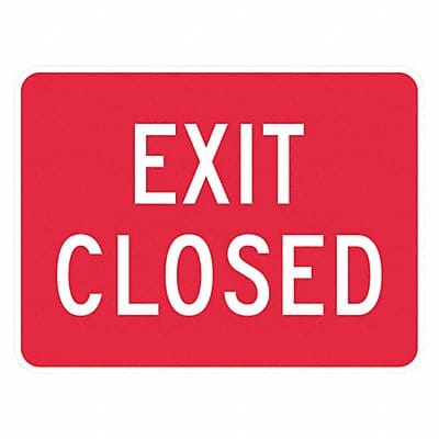 Exit Closed Sign 12 x 18