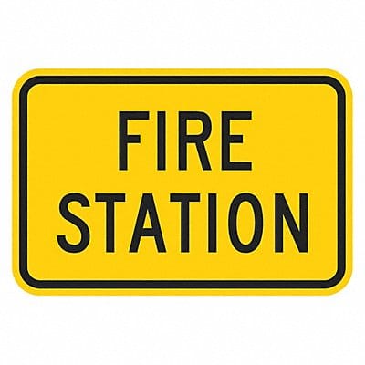 Fire Station Traffic Sign 12 x 18