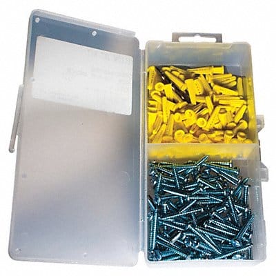 Plastic Screw Anchor Kit 3/16 x 7/8