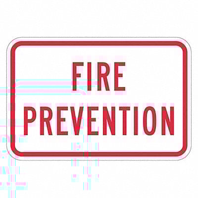 Rflctv Fire Prevention Sign 12x18in Alum