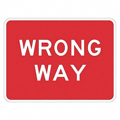 Wrong Way Traffic Sign 12 x 18