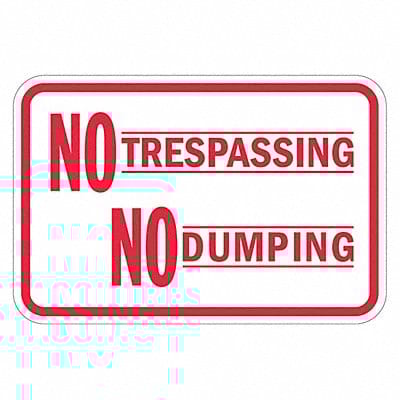 Rflctv No Trespassing Sign 12x18in Alum