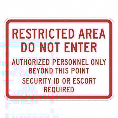 Rflctv Do Not Enter Sign 12inx18in Alum