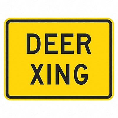 Deer Xing Traffic Sign 12 x 18