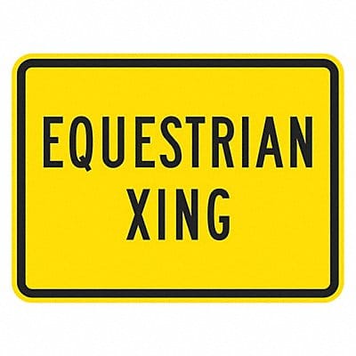 Equestrian Xing Traffic Sign 12 x 18