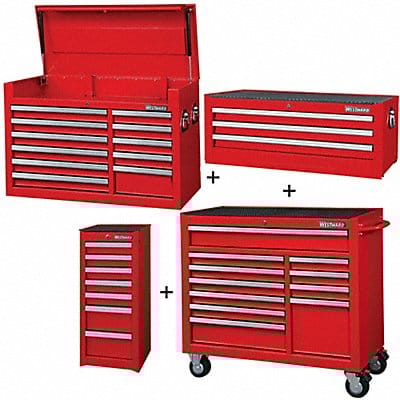 Rolling Cabinet Intermediate Side Red