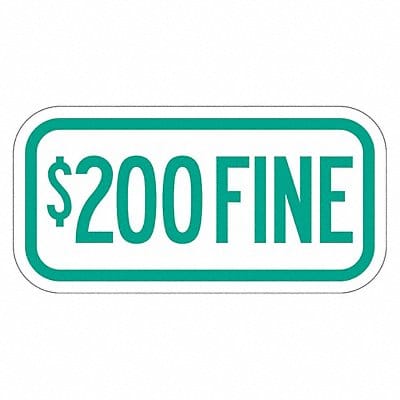 Fine Supplemental Parking Sign 6 x 12