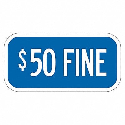 Fine Supplemental Parking Sign 6 x 12