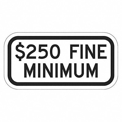 Fine Supplemental Parking Sign 6 x 12