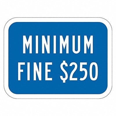 Fine  Penalty Parking Sign 9 x 12