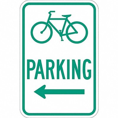 Bicycle Parking Left Sign 18 x 12