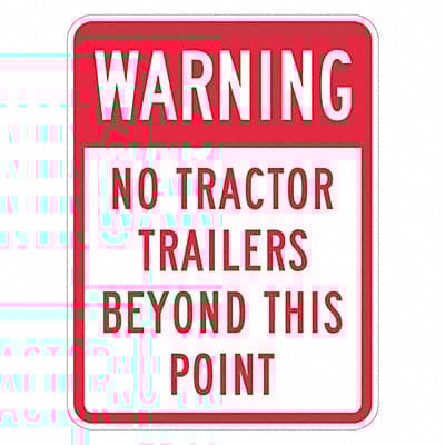 No Trucks Traffic Sign 18 x 12